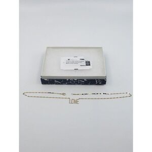 LANA JEWELRY 14K YELLOW GOLD LOVE Diamond Nameplate Necklace 15" TO 17"